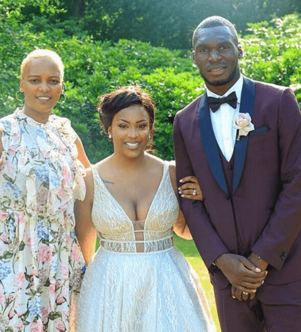 Fortune Benteke With Husband On Their Wedding